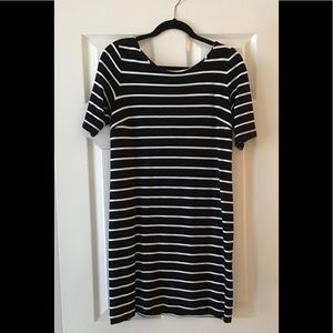 Navy & White Tshirt dress